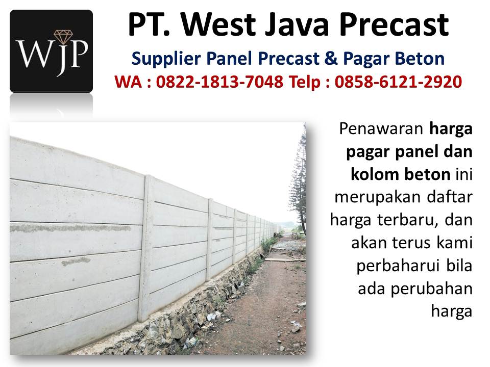 Jual pagar panel beton precast hubungi wa : 085861212920, tempat produksi pagar beton di Bandung Pabrik-pagar-dengan-beton